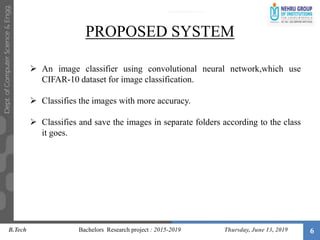 Image classification using convolutional neural network | PPTX