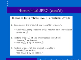 Hierarchical JPEG (cont’d)
 