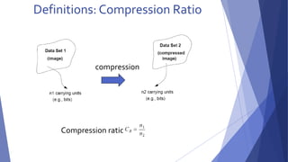 Definitions: Compression Ratio 
compression 
Compression ratio: 
 