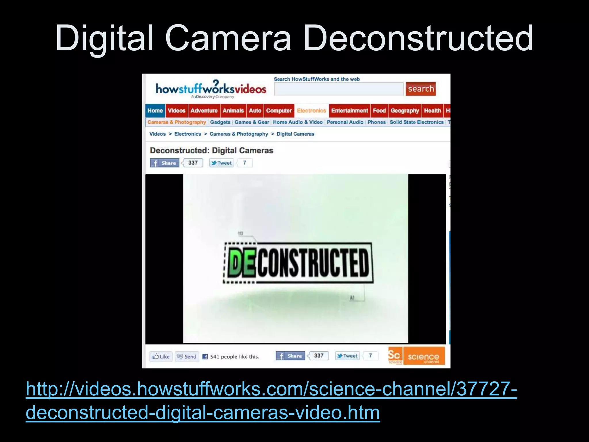 Digital Camera Deconstructed




http://videos.howstuffworks.com/science-channel/37727-
deconstructed-digital-cameras-video.htm
 