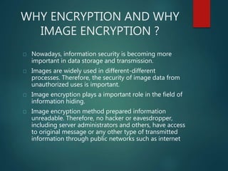 Image encryption and decryption | PPTX
