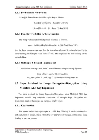 Image encryption using aes key expansion | DOCX