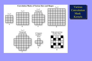 Various 
Convolution 
Various 
Convolution 
Mask 
Kernels 
Mask 
Kernels 
 