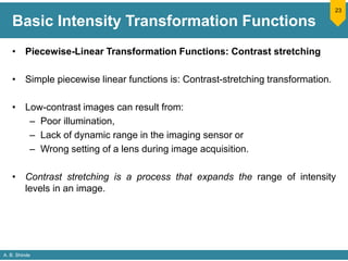 Sample Intensity Transformation Image Enhancement in Spatial Domain | PPSX