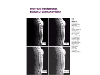 Power-Law Transformation
Example 2: Gamma Correction
4
.
0

 3
.
0


6
.
0


1


 