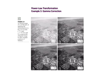 Power-Law Transformation
Example 3: Gamma Correction
0
.
3


0
.
5


0
.
4


1


 