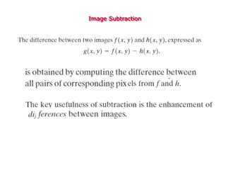 Image Subtraction
 