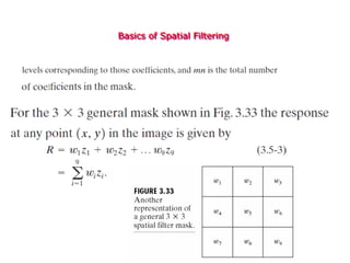 Basics of Spatial Filtering
 