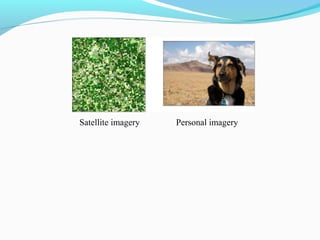 Satellite imagery Personal imagery
 