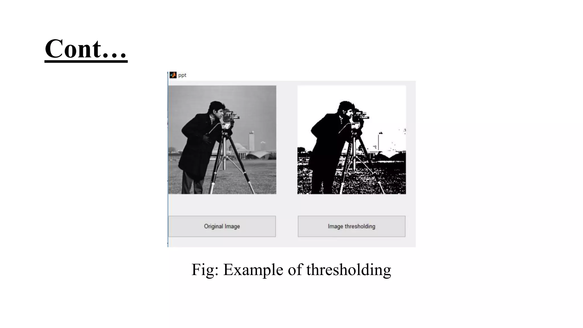 Cont…
Fig: Example of thresholding
 