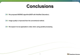 Conclusions
5 October 2018
17
 