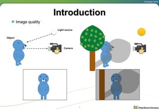 Introduction
Image quality
5 October 2018
3
Light source
Camera
Object
 