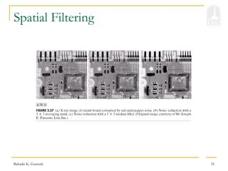 Bahadir K. Gunturk 35
Spatial Filtering
 