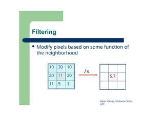 Image Filtering Presentation based on UCF Computer Vision Courses | PPTX