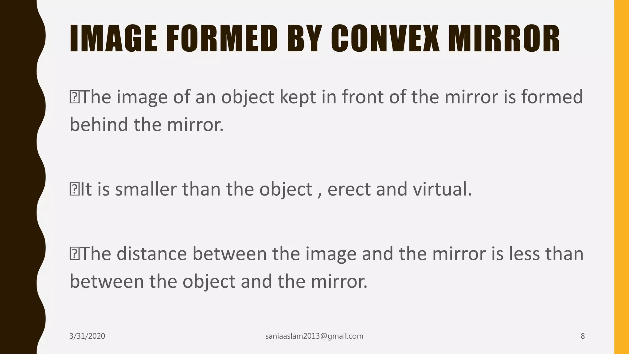 Image formation by convex mirror | PPTX