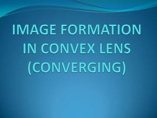 Image formation in lens
