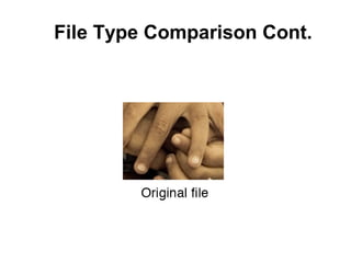 File Type Comparison Cont.

 