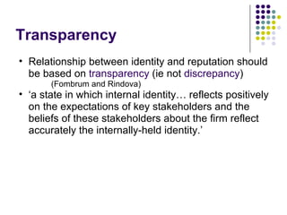 Corporate Reputation or Just Image 2010 | PPT