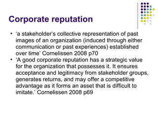 Image and Reputation 2009 | PPT