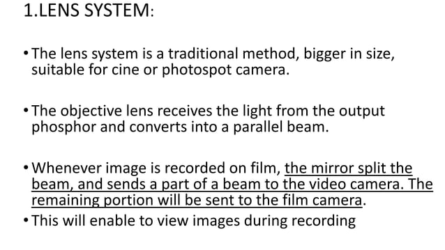 image intensifier.pptx | Cameras and Camcorders | Consumer Electronics