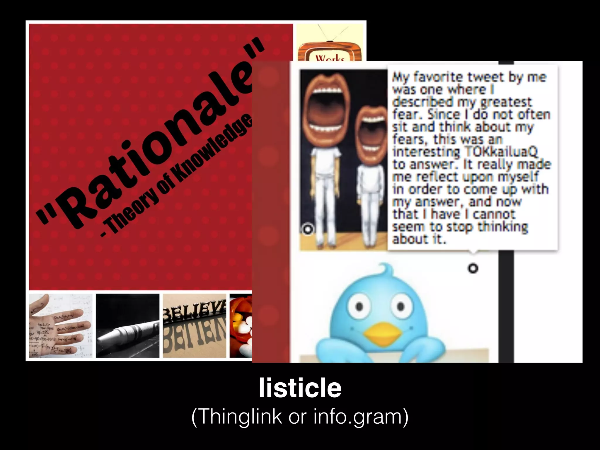 listicle!
(Thinglink or info.gram)
 