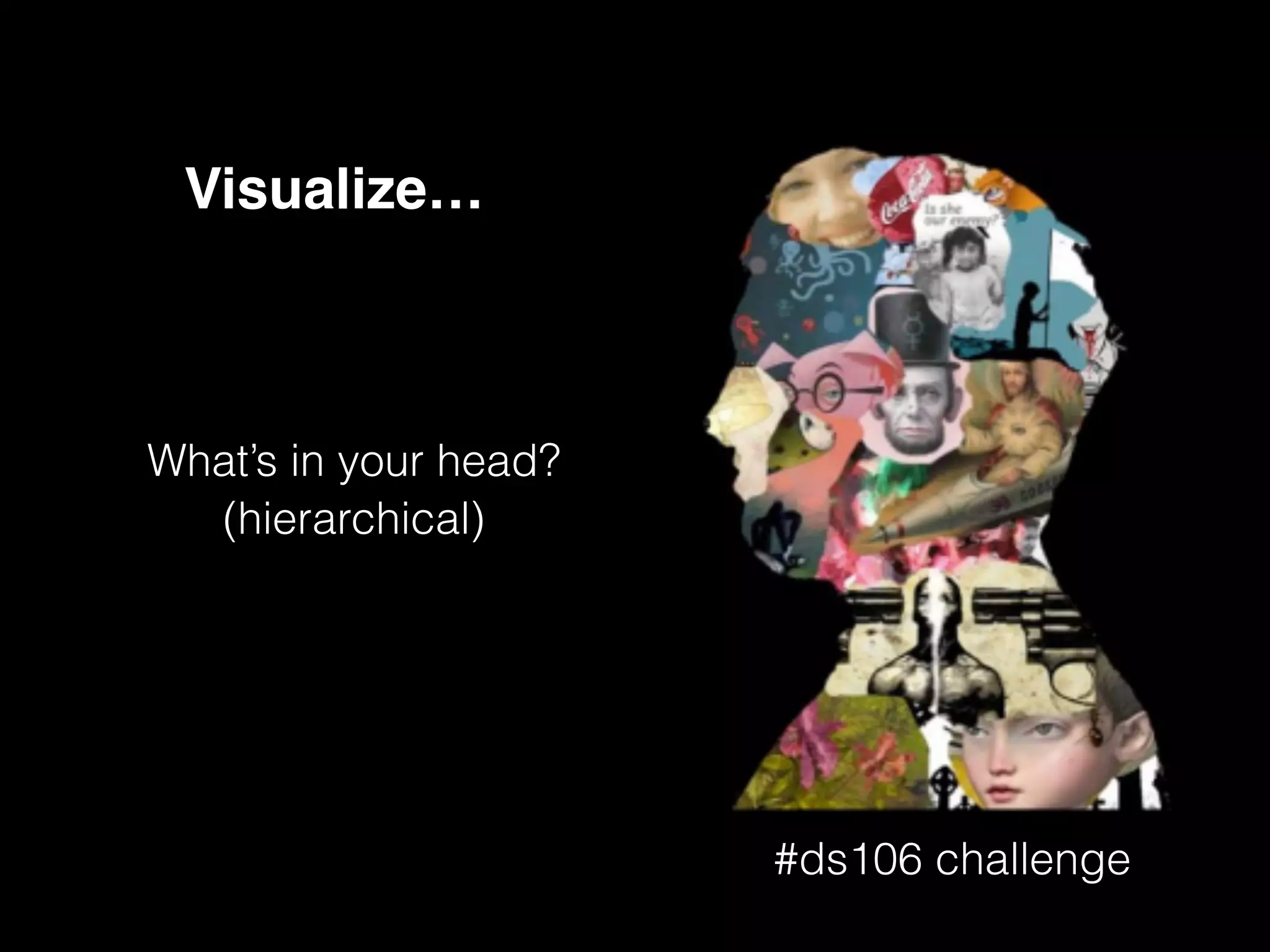 Visualize…!
What’s in your head?
#ds106 challenge
(hierarchical)
 