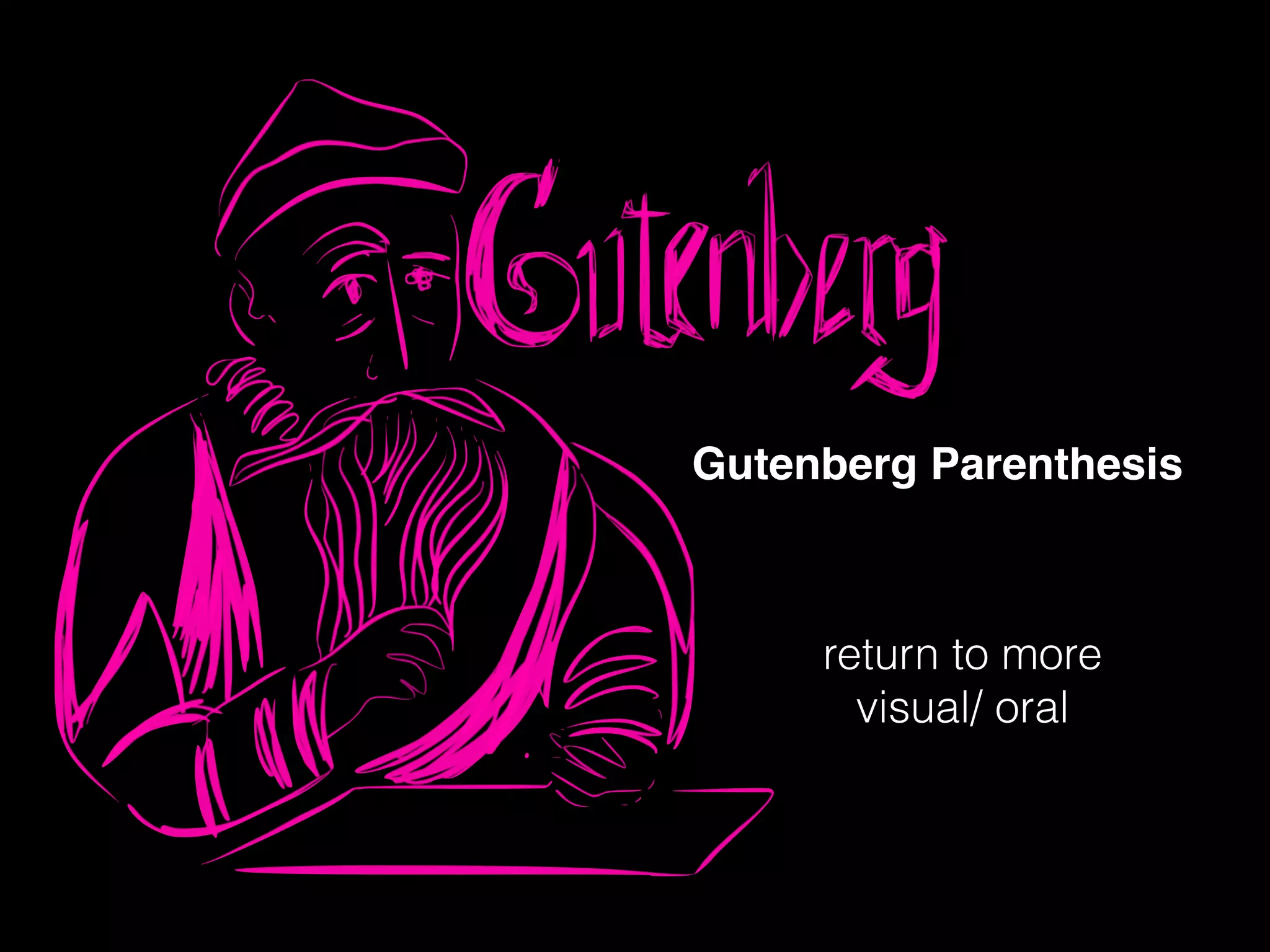 Gutenberg Parenthesis
return to more
visual/ oral
 