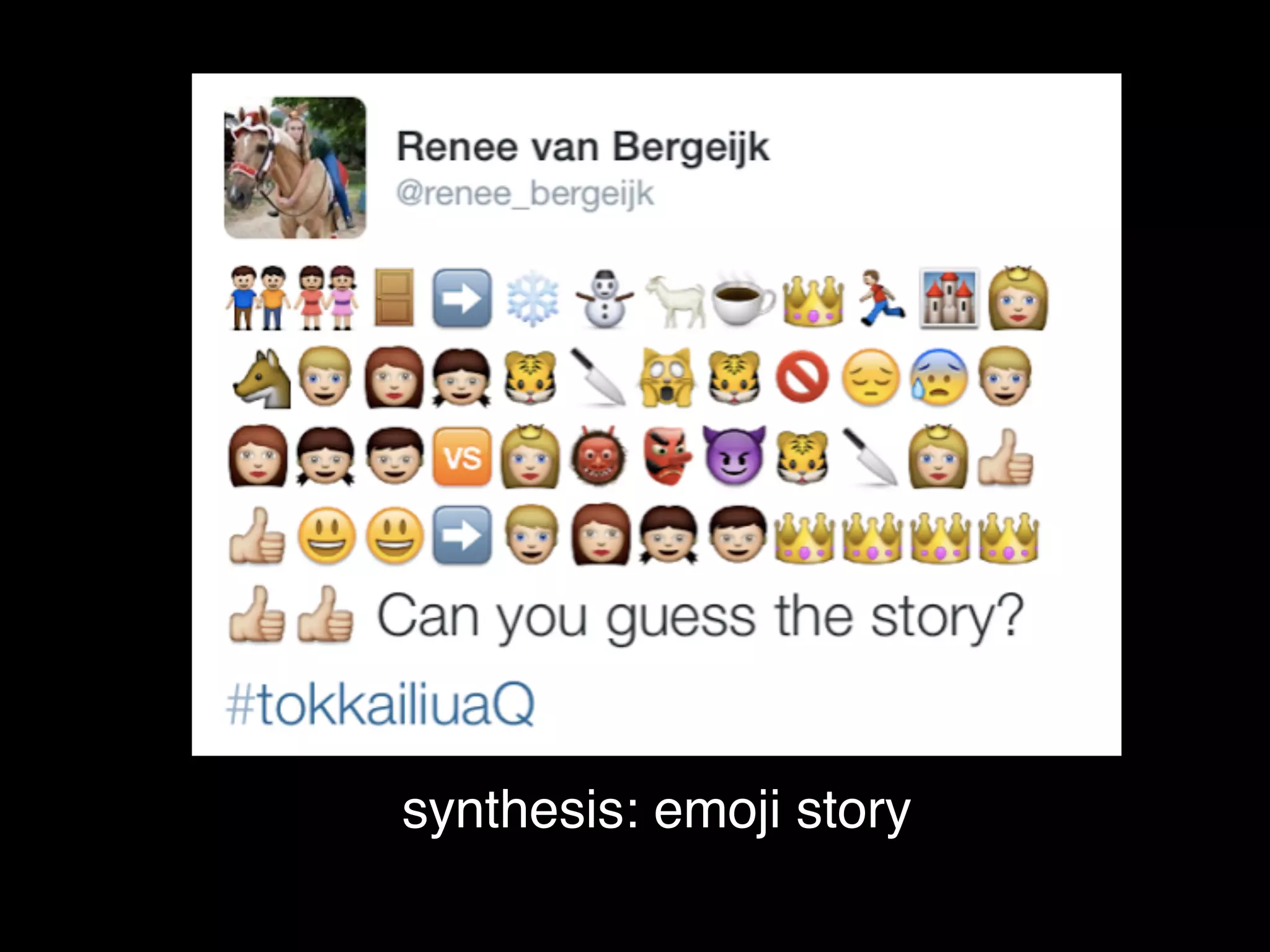 synthesis: emoji story
 