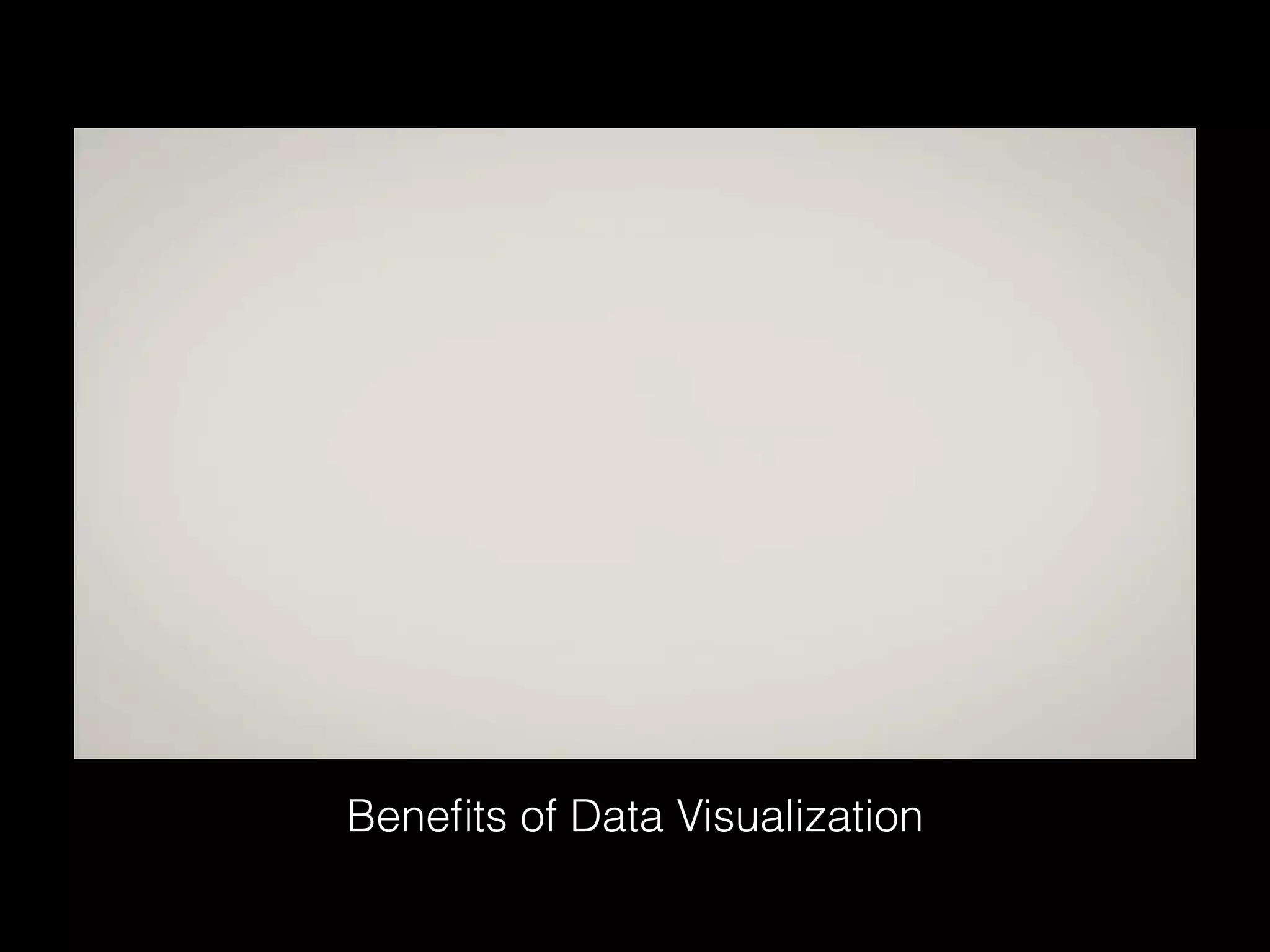 Beneﬁts of Data Visualization
 