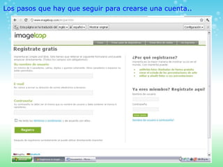 Los pasos que hay que seguir para crearse una cuenta.. 