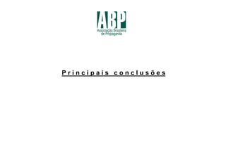 Principais conclusões
 