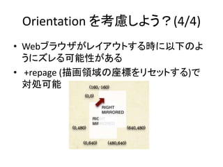 Orientation 򿼑]褦(4/4)
? Web֥饦쥤Ȥr¤Τ
˥Ԥ
? +repage (軭IˤꥻåȤ)
I
 