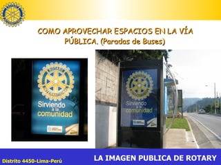 COMO APROVECHAR ESPACIOS EN LA VÍA PÚBLICA. (Paradas de Buses) 