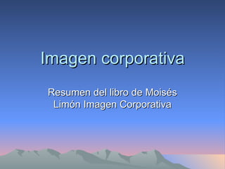 Imagen corporativa Resumen del libro de Moisés Limón Imagen Corporativa 