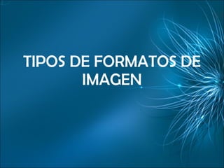 TIPOS DE FORMATOS DE IMAGEN 