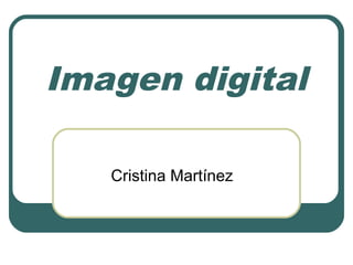 Imagen digital

   Cristina Martínez
 