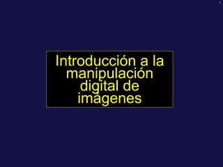 Introducción a   l a manipulación digital de imágenes 