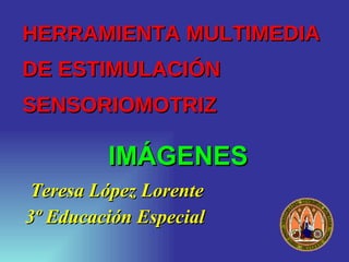 HERRAMIENTA MULTIMEDIA DE ESTIMULACIÓN SENSORIOMOTRIZ Teresa López Lorente 3º Educación Especial IMÁGENES