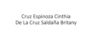 Cruz Espinoza Cinthia
De La Cruz Saldaña Britany
 