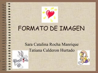 Sara Catalina Rocha Manrique Tatiana Calderon Hurtado FORMATO DE IMAGEN 