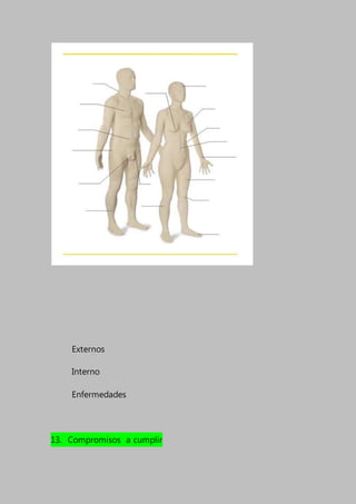 Externos
Interno
Enfermedades
13. Compromisos a cumplir
 