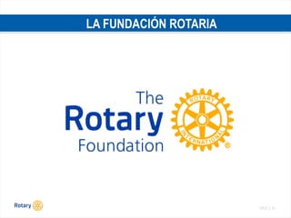 TITLE | 10
LA FUNDACIÓN ROTARIA
 