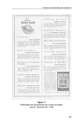 Imagens da sociedade porto-alegrense




                    Figura 11
Publicidade dos lançamentos da Livraria do Globo.
           Ano XI – Número 270 – 1939




                                                         93
 