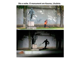 Dia e noite. O monument em Kaunas, Lituânia.
 