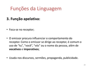 Prevalece a primeira pessoa do singular, interjeições e exclamações;