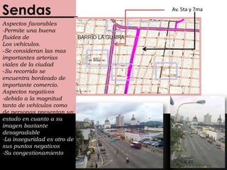 Conduce a  distintas áreas comerciales de la ciudadAspectos negativos.