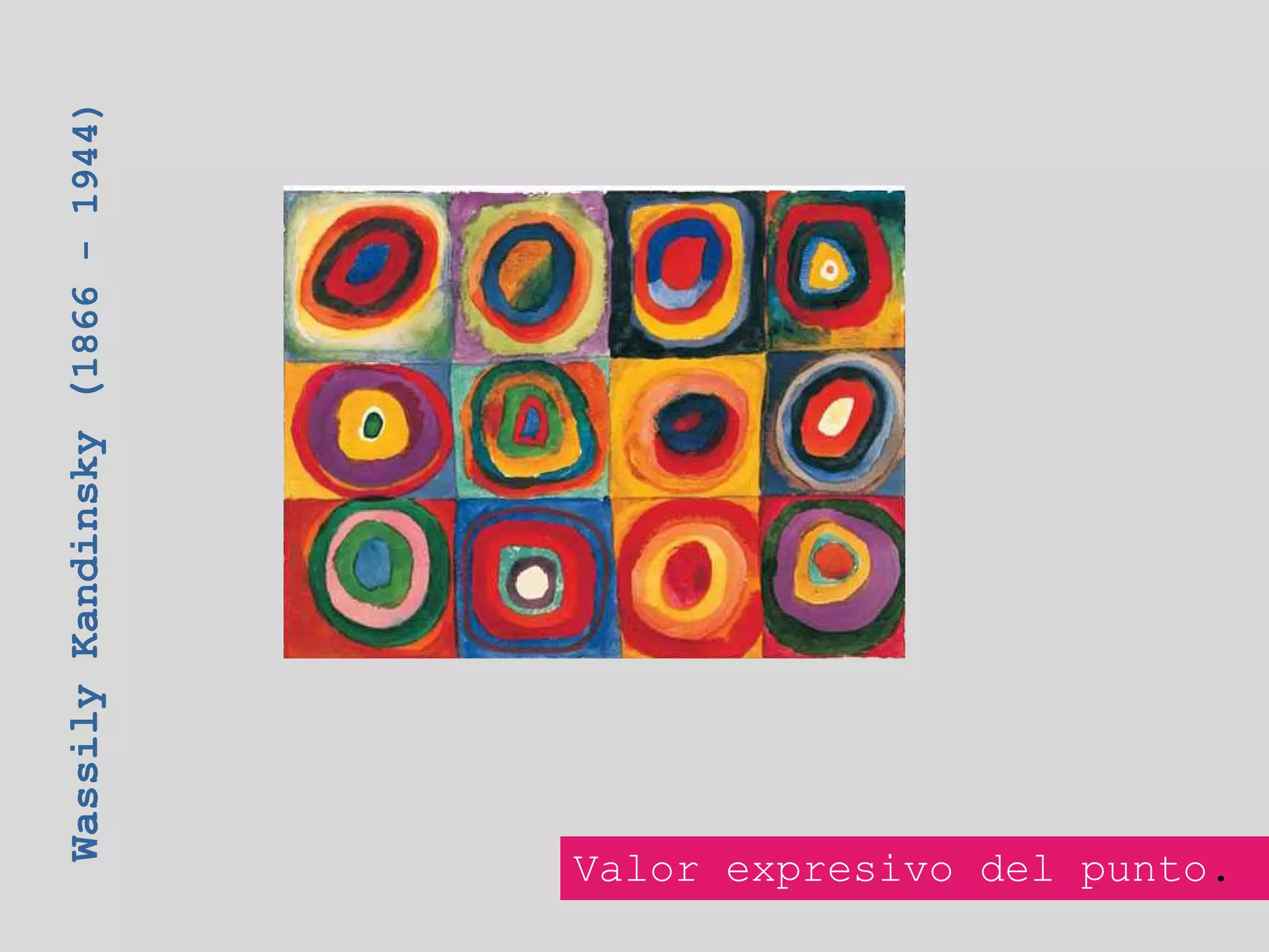 Wassily Kandinsky (1866 - 1944)




Valor expresivo del punto.
 