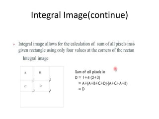 Integral Image(continue) 
 