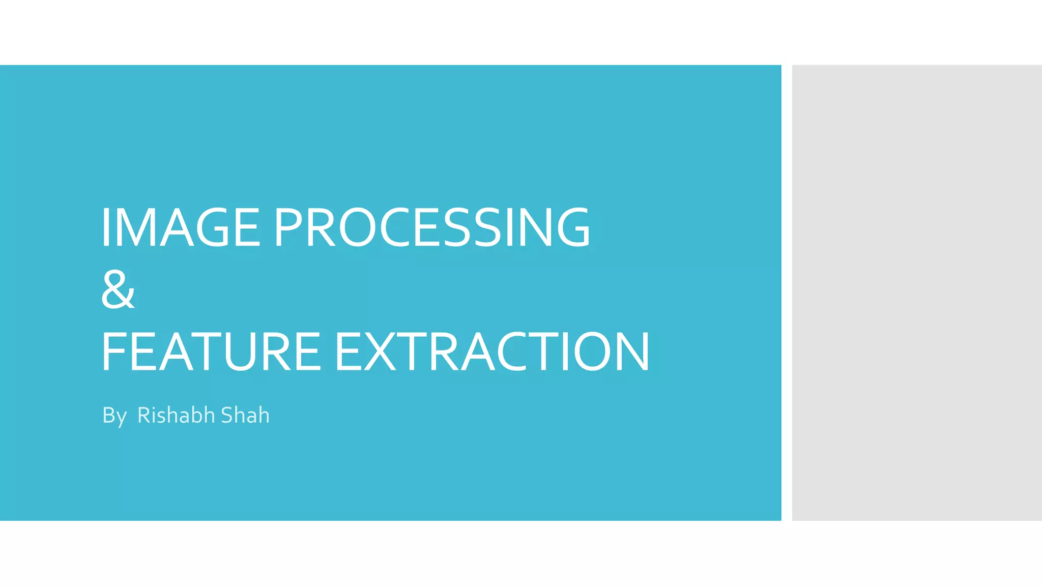 Image feature extraction | PPTX