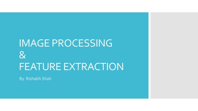 Image feature extraction | PPTX